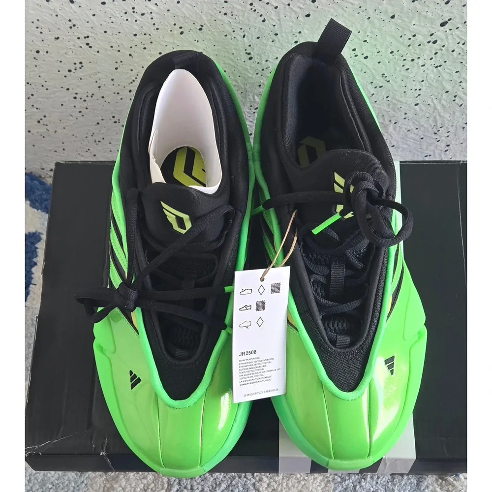 Adidas Dame 9 Basketball Shoes Lucid Green Core Black JR2508 Mens 6.5 Womens 7.5